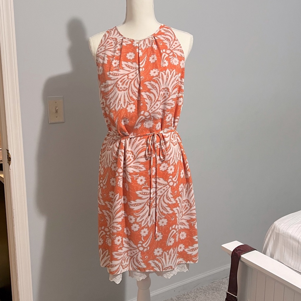peach cocktail dress